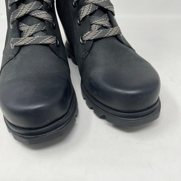 Sorel Joan Of Arctic Wedge III Lexie Boots Black Waterproof Lace Up Ankle 7.5 - Picture 6 of 17